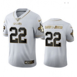 New Orleans Saints 22 Chauncey Gardner Johnson White Gold Jersey