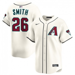 Men Arizona Diamondbacks Nike Home Limited Jersey Cream Smith Pavin 26