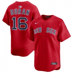 Men Boston Red Sox Nike Home Limited Jersey Red Duran Jarren 16