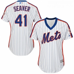 Womens Majestic New York Mets 41 Tom Seaver Replica White Alternate Cool Base MLB Jersey