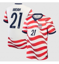 Timothy Weah USMNT Nike 2026 Home Stadium Replica Jersey White