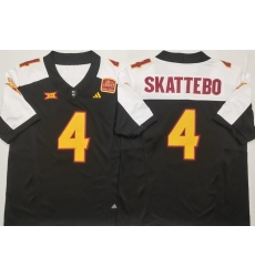 Men Arizona Sun Devils Black White #4 Cam SKATTEBO White Stitched F U S E NCAA Jersey
