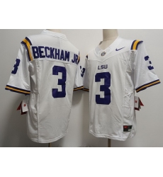 Men LSU Tiger Odell Beckham Jr. White F U S E College Football Jersey