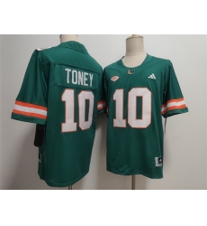 Men Miami Hurricanes 10 Malachi Toney Aqua Stitched Football Jersey Men Miami Hurricanes 10 Malachi Toney Aqua Stitched Football Jersey
