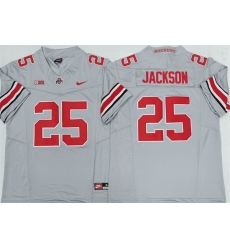 Men Ohio State Buckeyes 25 Lamar Bo Jackson Grey 2025 F U S E  Limited Stitched Jersey