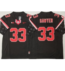 Men Ohio State Buckeyes Black #33 Jack SAWYER Black Stitched F U S E NCAA Jersey