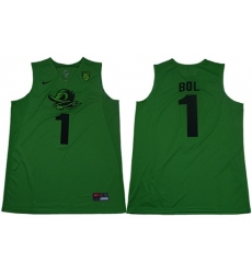Ducks 1 Bol Bol Apple Green Limited Stitched College Jersey 