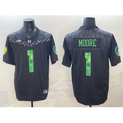 Men Oregon Ducks 1 Dakorien Moore Black F U S E  Vapor Limited Stitched Football Jersey
