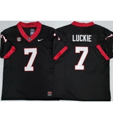 Georgia Bulldogs 7 Lawson Luckie Black 2025 F U S E  Stitched Jersey