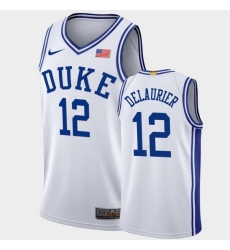 Duke Blue Devils Javin Delaurier White Authentic Men'S Jersey