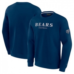 Men Fanatics Navy Chicago Bears Elements Unlimited Fleece Pullover Sweatshirt