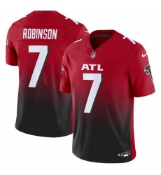 Men Atlanta Falcons 7 Bijan Robinson Red Black F U S E Vapor Untouchable Limited Stitched Football Jersey