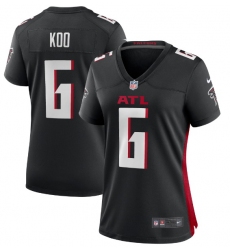 Women Atlanta Falcons 6 Younghoe Koo Black 2023 F U S E Vapor Limited Stitched Football Jersey