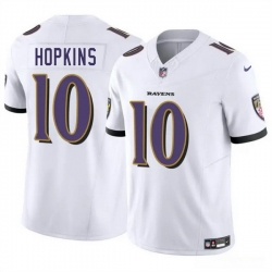 Men Baltimore Ravens 10 DeAndre Hopkins White 2025 F U S E Vapor Limited Football Jersey