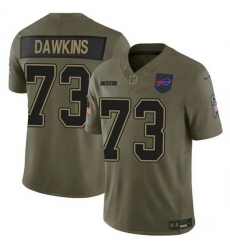 Men Buffalo Bills 73 Dion Dawkins Olive 2025 F U S E  Salute to Service Limited Stitched Football Jersey