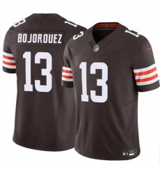 Men Cleveland Browns 13 Corey Bojorquez Brown F U S E  Vapor Limited Stitched Football Jersey