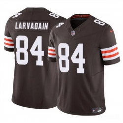 Men Cleveland Browns 84 Gage Larvadain Brown 2025 F U S E  Vapor Limited Stitched Football Jersey