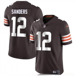 Youth Cleveland Browns 12 Shedeur Sanders Brown 2025 Draft Vapor Untouchable Limited Stitched Football Jersey