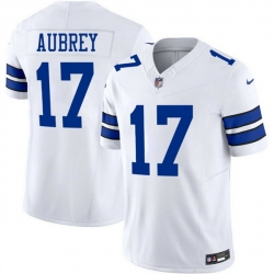 Men Dallas Cowboys 17 Brandon Aubrey White 2025 F U S E Vapor Untouchable Limited Stitched Football Jersey