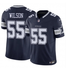 Men Dallas Cowboys 55 Logan Wilson Navy 2025 F U S E Vapor Untouchable Limited Stitched Football Jersey Men Dallas Cowboys 55 Logan Wilson Navy 2025 F U S E Vapor Untouchable Limited Stitched Football Jersey