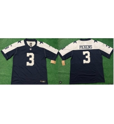 Men Dallas Cowboys George Pickens #3 Navy Blue Thanksgiven Limited Stitched Football Jersey Men Dallas Cowboys George Pickens #3 Navy Blue Thanksgiven Limited Stitched Football Jersey