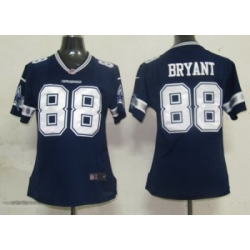 Women Nike Dallas cowboys 88 Bryant Authentic Game Jersey