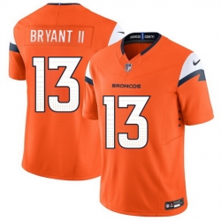 Men Denver Broncos 13 Pat Bryant II Orange 2025 Draft F U S E  Vapor Limited Stitched Football Jersey