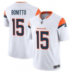 Men Denver Broncos 15 Nik Bonitto White F U S E  Vapor Limited Stitched Football Jersey