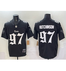 Men Detroit Lions 97 Aidan Hutchinson Black 2025 F U S E Gothic Motor Grit Edition Vapor Limited Stitched Football Jersey