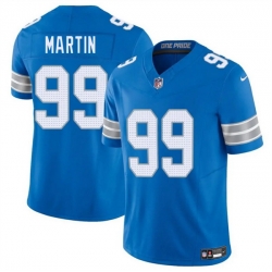 Men Detroit Lions 99 Brodric Martin Blue 2025 F U S E  Vapor Limited Stitched Jersey