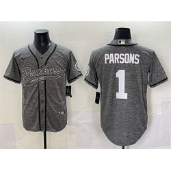 Men Green Bay Packers 1 Micah Parsons Gray Cool Base Stitched Baseball Jersey