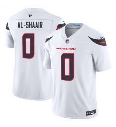 Men Houston Texans 0 Azeez Al Shaair White 2025 F U S E  Vapor Limited Stitched Football Jersey