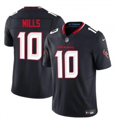 Men Houston Texans 10 Davis Mills Navy 2025 F U S E  Vapor Limited Stitched Football Jersey Men Houston Texans 10 Davis Mills Navy 2025 F U S E  Vapor Limited Stitched Football Jersey