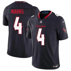Men Houston Texans  4 Woody Marks Navy 2nd Alternate 2026 F U S E  Vapor Limited Stitched Football Jersey