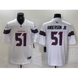 Men Houston Texans 51 Will Anderson Jr  White Vapor Untouchable Stitched Football Jersey