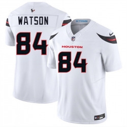 Men Houston Texans 84 Justin Watson White 2024 Vapor F U S E  Limited Stitched Jersey