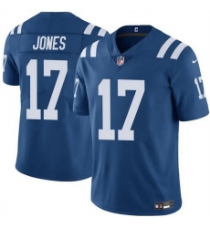 Men Indianapolis Colts 17 Daniel Jones Blue Vapor Limited Stitched Football Jersey