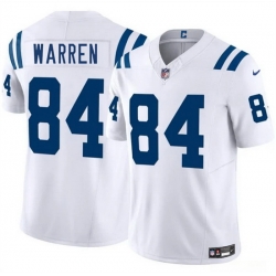 Men Indianapolis Colts 84 Tyler Warren White 2025 Draft F U S E  Vapor Limited Stitched Football Jersey
