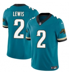 Men Jacksonville Jaguars 2 Jourdan Lewis Teal 2025 F U S E  Vapor Untouchable Limited Stitched Jersey