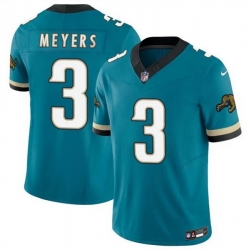 Men Jacksonville Jaguars 3 Jokobi Meyers Teal 2025 F U S E  Prowler Throwback Vapor Limited Stitched Football Jersey