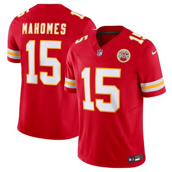 Men Kansas City Chiefs 15 Patrick Mahomes Red 2023 F.U.S.E. Vapor