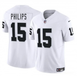 Men Las Vegas Raiders 15 Kyle Philips White 2025 F U S E  Vapor Stitched Football Jersey