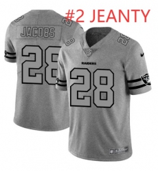 Men Las Vegas Raiders 2 Ashton Jeanty Gray Gridiron II Vapor Untouchable Limited NFL Jersey