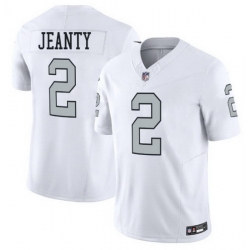 Men Las Vegas Raiders 2 Ashton Jeanty White 2025 F U S E  Vapor Stitched Football Jerseys