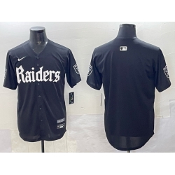 Men Las Vegas Raiders Blank Black Gothic Sin City Shadows Edition Vapor Limited Stitched Baseball Jersey 3