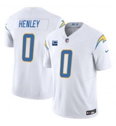 Men Los Angeles Chargers 0 Daiyan Henley White 2025 F U S E With 1 Star C Patch Vapor Limited Stitched Football Jersey