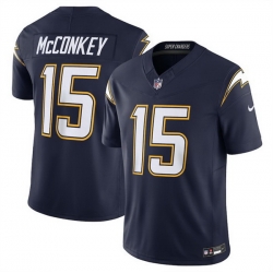 Men Los Angeles Chargers 15 Ladd McConkey Navy 2025 F U S E  Alternate Vapor Limited Stitched Football Jersey