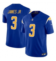 Men Los Angeles Chargers 3 Derwin James JR Royal 2025 F U S E Vapor Limited Stitched Football Jersey