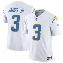 Men Los Angeles Chargers 3 Derwin James Jr  White 2025 F U S E  Vapor Untouchable Limited Stitched Jersey