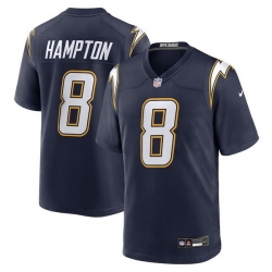 Men Los Angeles Chargers 8 HAMPTON  Navy 2025 F U S E  Alternate Vapor Limited Stitched Football Jersey